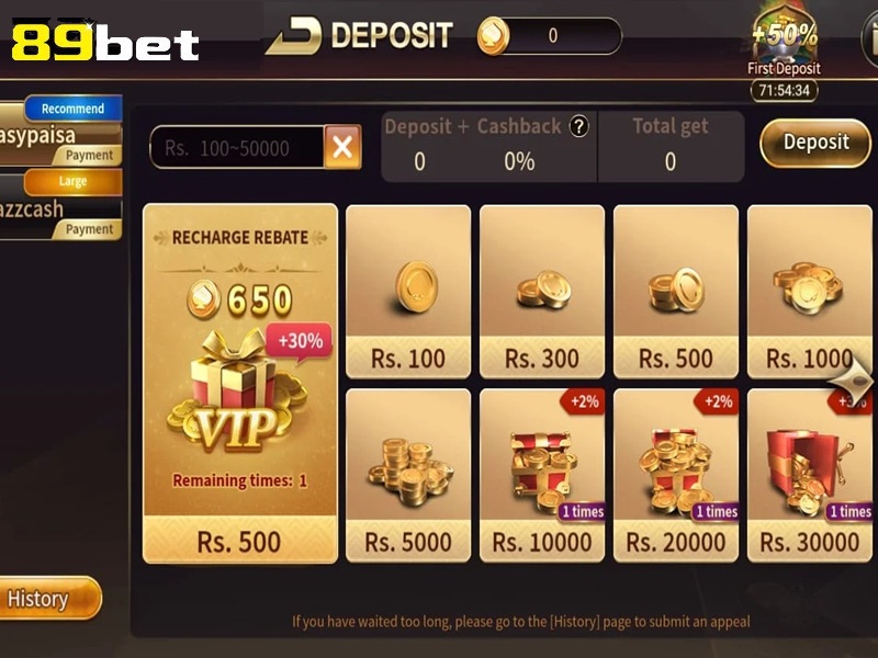 nạp tiền vào tài khoản